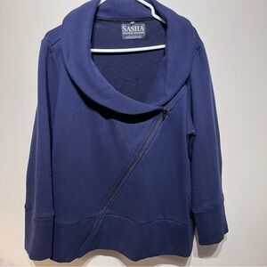Sasha Navy Zip Sweater Made in 🇨🇦 XL